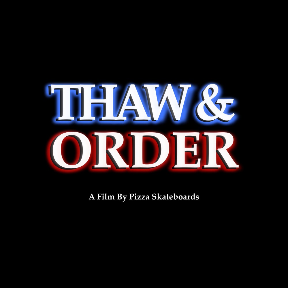 Thaw and Order Pizza Skateboards