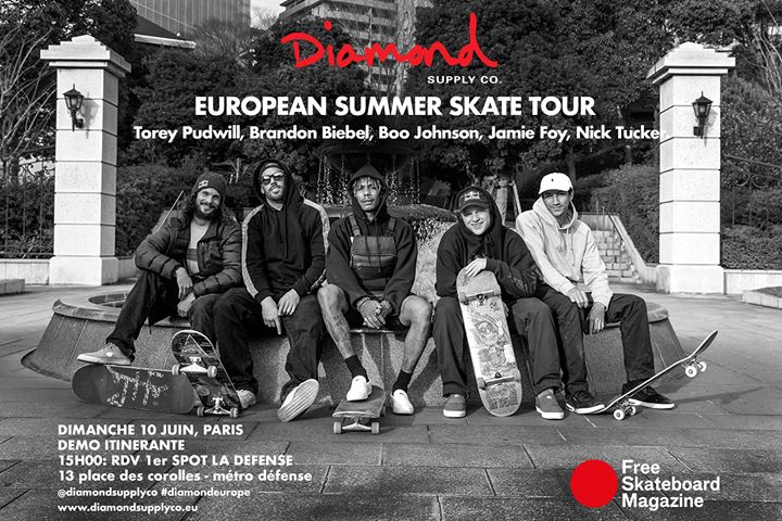 diamond european summer skate tour Paris 10 juin 2018